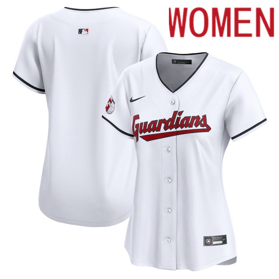 Women Cleveland Guardians Nike White Home Limited MLB Jersey